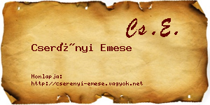 Cserényi Emese névjegykártya
