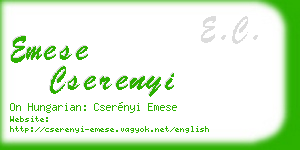 emese cserenyi business card